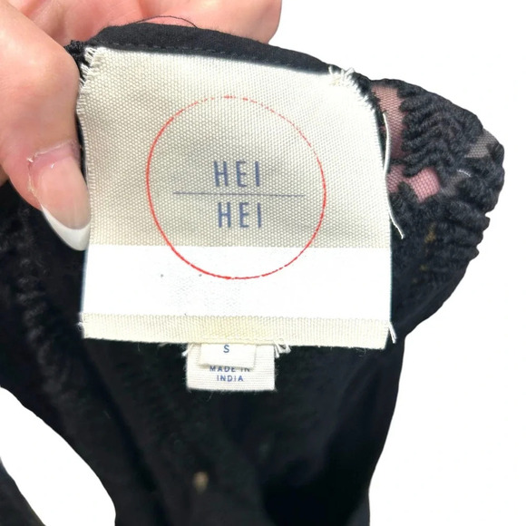 Anthropologie Hei Hei Taj Jumpsuit Sleeveless Open Back Crochet Black Size Small - Picture 9 of 11